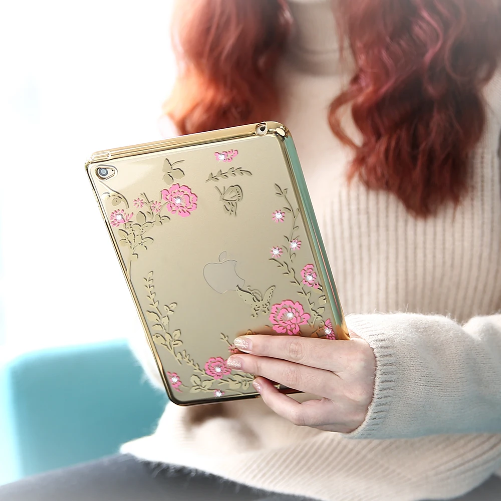 Чехол для планшета KISSCASE с цветочным рисунком iPad Mini 1 2 3 мягкие силиконовые чехлы