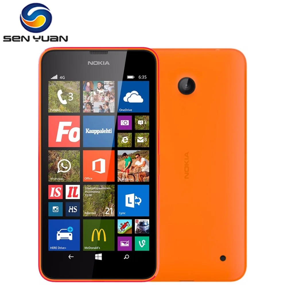 Оригинальный разблокированный сотовый телефон Nokia Lumia 635 Windows Phone 4 5 дюйма
