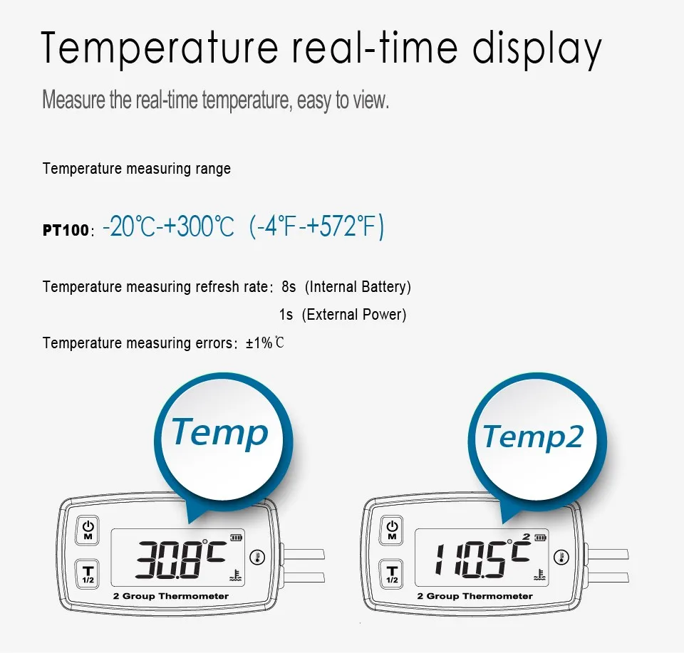 TS001 PT100-20+ 300 2 temp датчик TEMP метр термометр температуры для культиватора культиватор аэраторы пень шлифовальные машины снегоход