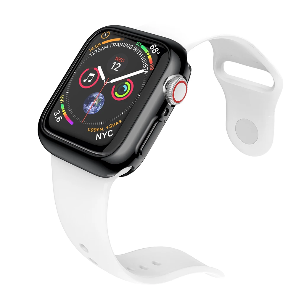 Мягкий силиконовый чехол для Apple watch 4 шириной 40/44 мм|Ремешки часов| |