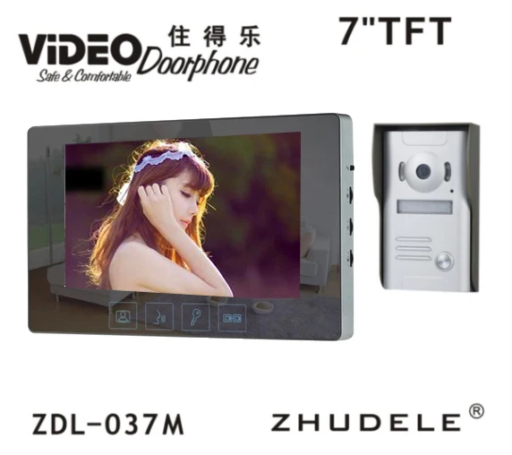 ZHUDELE 7 &quotTFT LCD Зеркало монитор IR наружная камера Цвет Видео Домофон Система