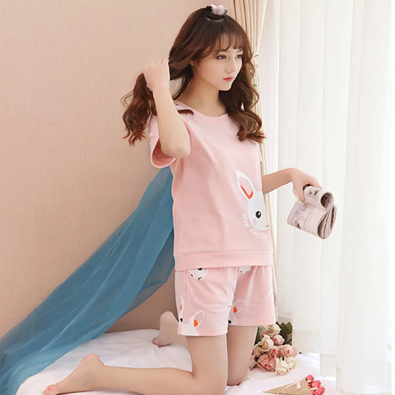 FL097C розовые шорты пижамы Kawaii Pigiama Donna Пижама Kigurumi Mujer белье ночной костюм женские
