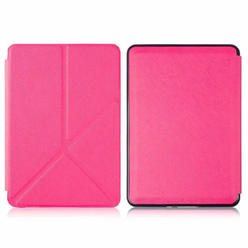 Чехол-подставка из искусственной кожи для всех новых Kindle Release E-reader Cover для Amazon Kindle " 10 поколение защитный чехол - Цвет: Розово-красный