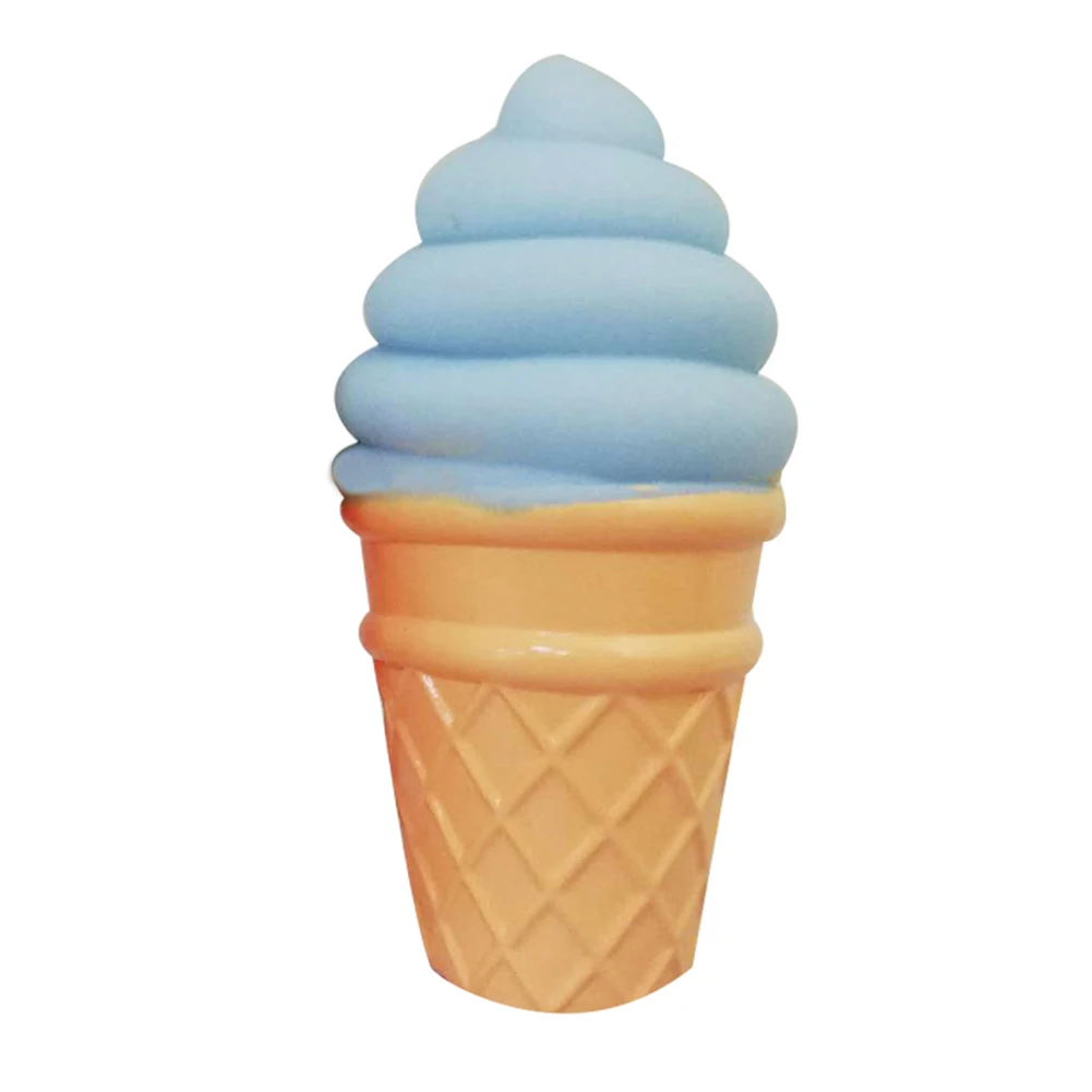 Blue Новинка мороженое Shaped светодиодный ночной Светильник Настольный светильник светодиодный ночник для детей Спальня Украшения Ключ Брелок на цепочке лампа Декор - Испускаемый цвет: Blue