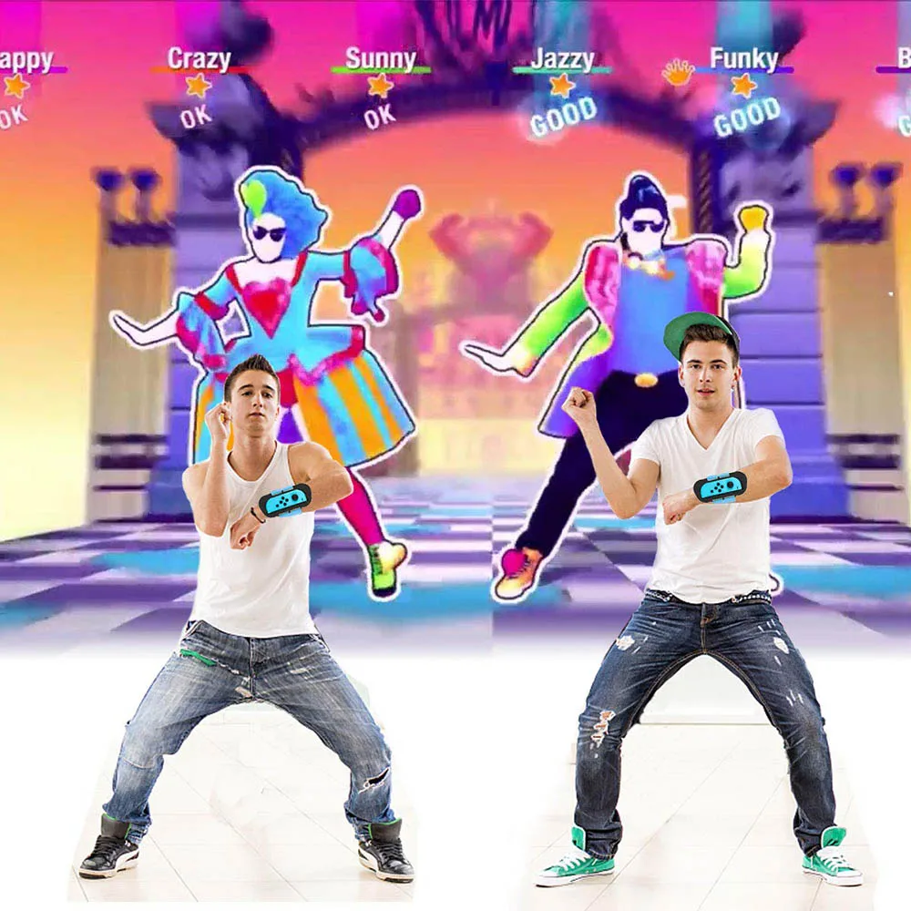 Чехол с повязкой на руку Just Dance ДЛЯ NS Zend Switch JoyCon Dance Band, регулируемый эластичный ремешок с отверстием для Joy-Cons