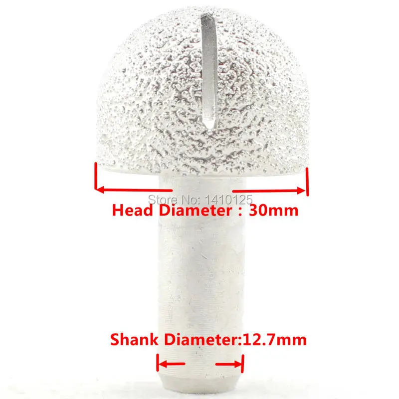 Алмазный профиль шаровая фреза с круглым носом 30 мм R15 хвостовик крепления