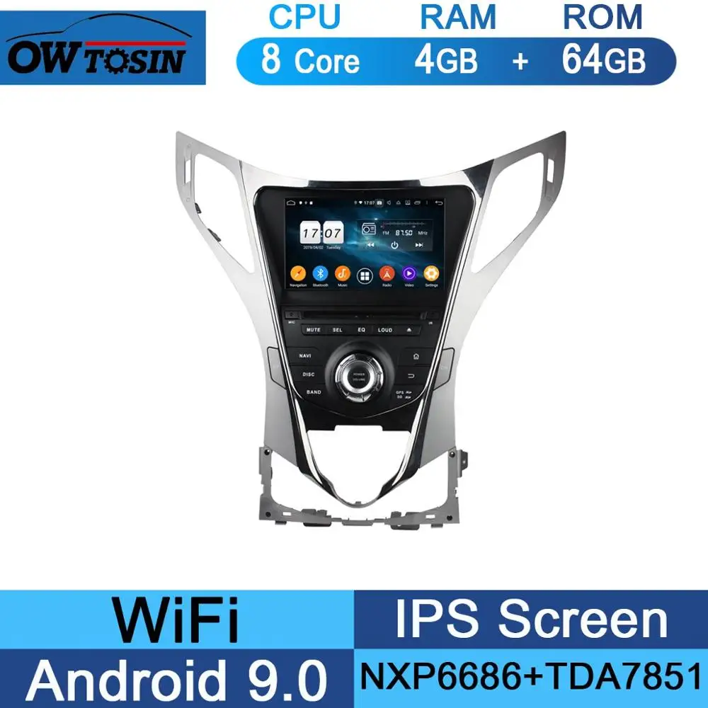 64G " ips 1920*1080 8 ядерный 4G+ 64G rom Android 9,0 автомобильный dvd-плеер для hyundai AZERA Grandeur HG I55 2011 2012 DSP радио gps Parrot BT - Цвет: 64G