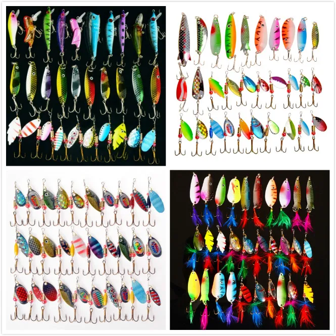 Spinner Spynner Ложка Рыболовные Приманки Карп 30 шт. Spinnerbait Металлические Жесткий