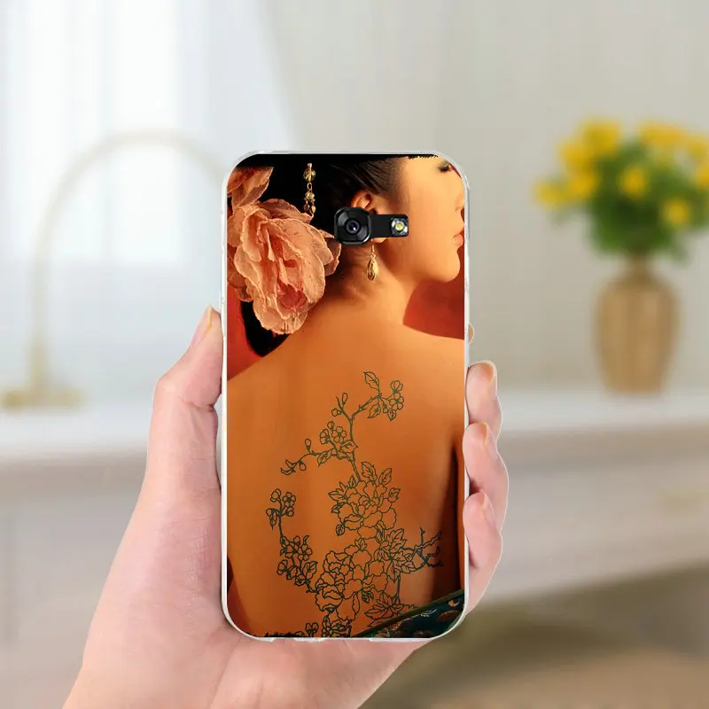 Cartoon Cool Art Tattoo Girl Phone Case Slim Soft TPU for Samsung Galaxy Note 5 8 9 S2 S4 S5 Mini S6 S7 S8 S9 S10 Edge Plus Lite | Мобильные