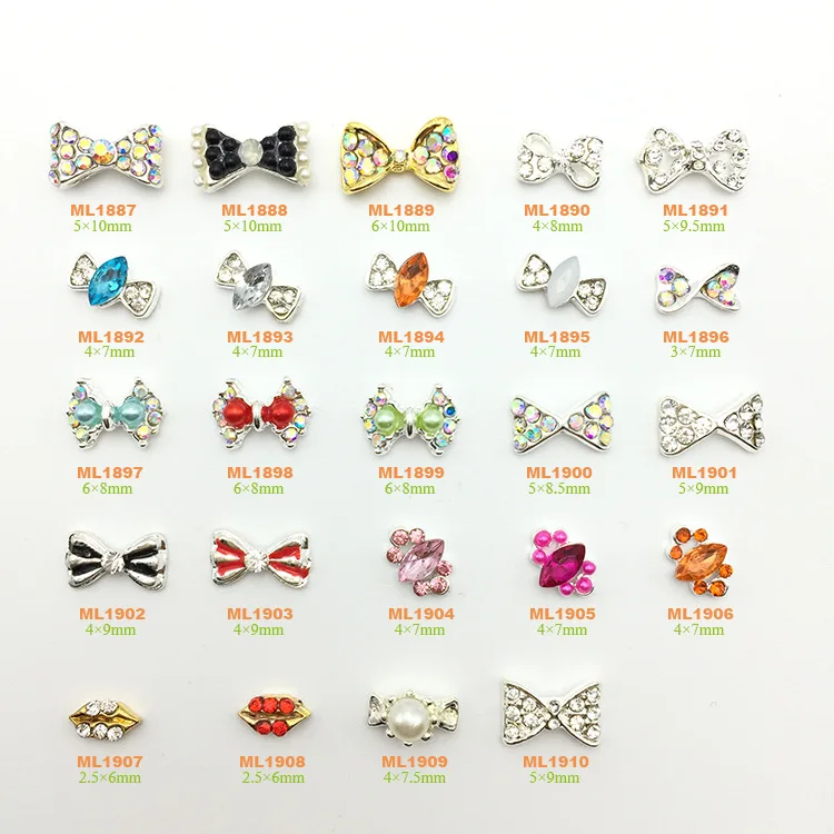 10 шт. Новый Кристалл Красочный ногтей Rhinestone сплава Книги по искусству украшения