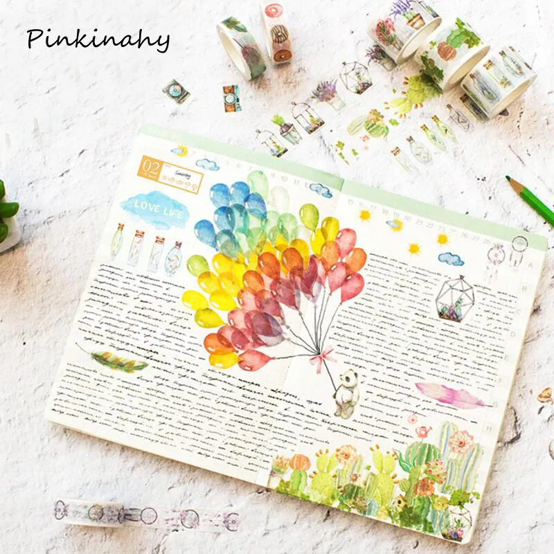 Винтажная клейкая лента для скрапбукинга 1 5/3 см * 8 м|tape diy decoration|tape kawaiiwashi tape |