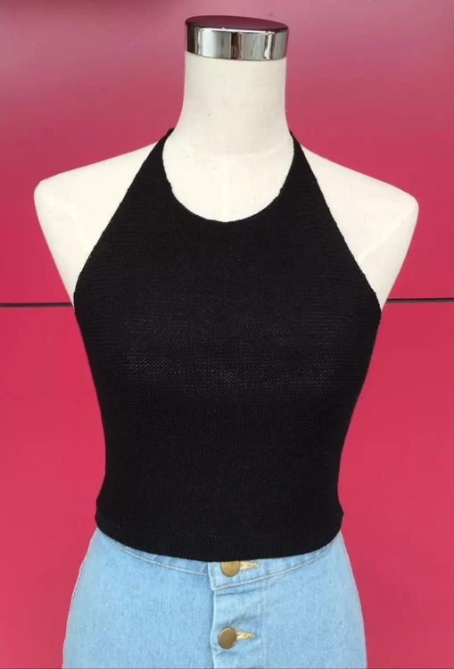 Сексуальный трикотажный короткий топ на бретелях для женщин Adventure Time Feminino Camisetas Camis Tops - Цвет: black