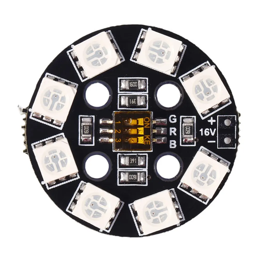 Matek RGB светодиодный круглый щит 7 цветов X8 16 В часть для FPV RC мультироторный