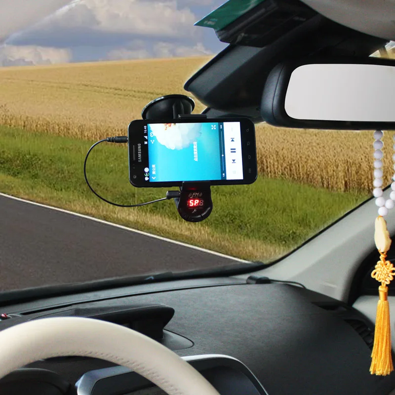 Bluetooth гарнитуры автомобильный fm-трансмиттер адаптер MP3 музыкальный плеер с Автомобильный держатель всасывания для мобильного телефона gps