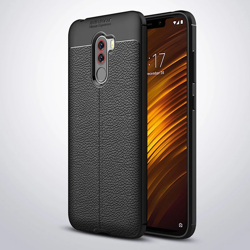 XinWen Роскошный чехол для телефона xiaomi pocophone f1 poco силиконовый кожаный узор мягкие