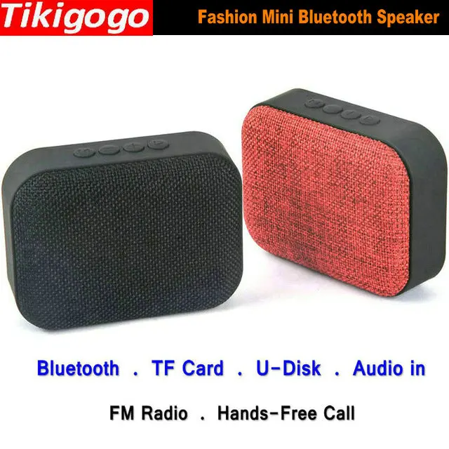Tikigogo хороший тканевый Мини Портативный беспроводной bluetooth 4 2 динамик стерео