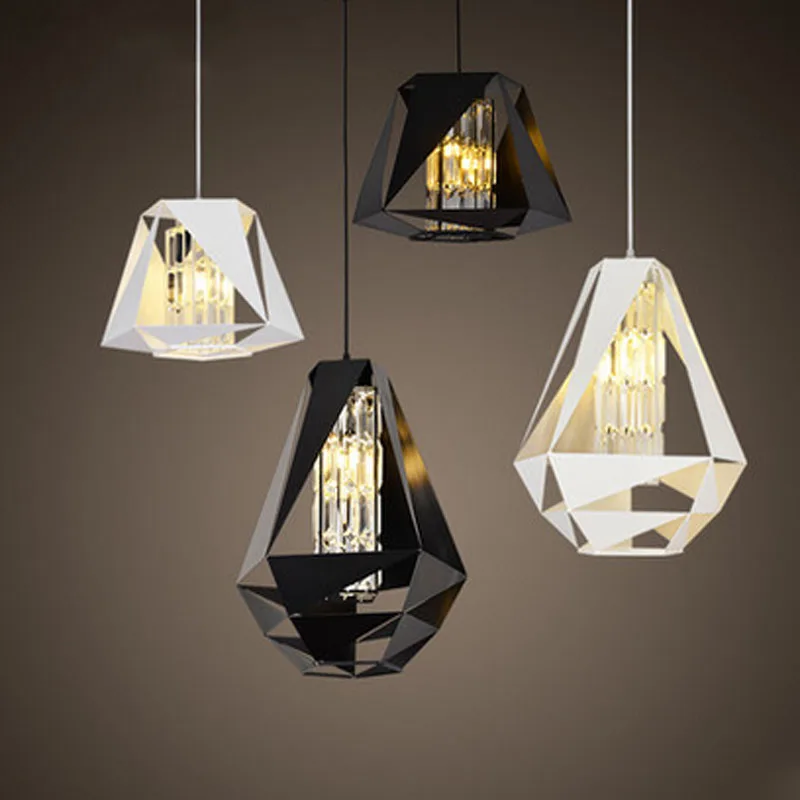

New Simple Crystal Pendant Light LED Bulbs Modern Northern Europe Creative Lamps For Restaurant Home Fashion DHL Free