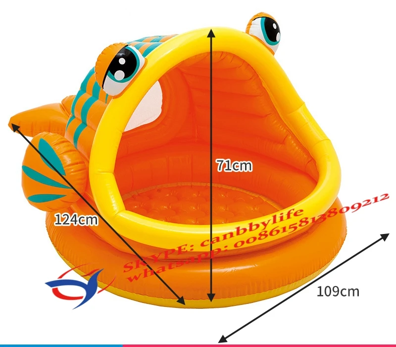 Intex Lazy Fish Shade детский бассейн надувной детский бассейн с навесом