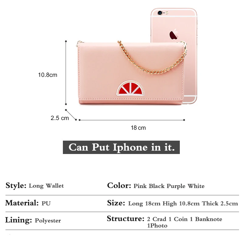 2018 Новый горячий модный ручной Длинный кошелек PU кожаные кошельки женский клатч