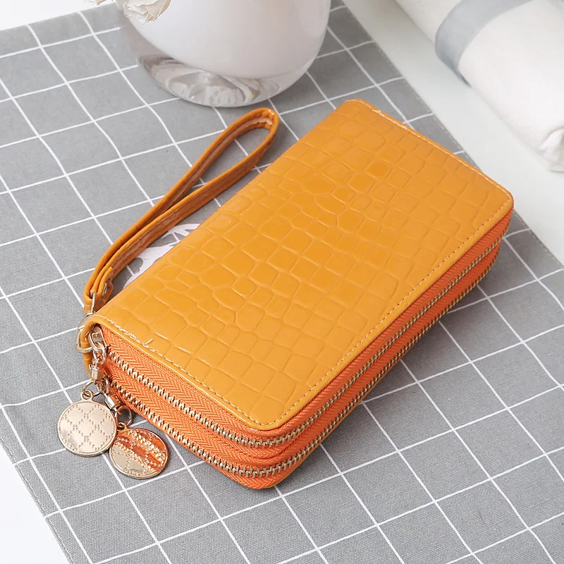 

Women Wallet Pu Leather Clutch Bag Fashion Long Wallet Female Large Capacity Mobile Phone Bag Clutch Bag For Ms Double Zipper