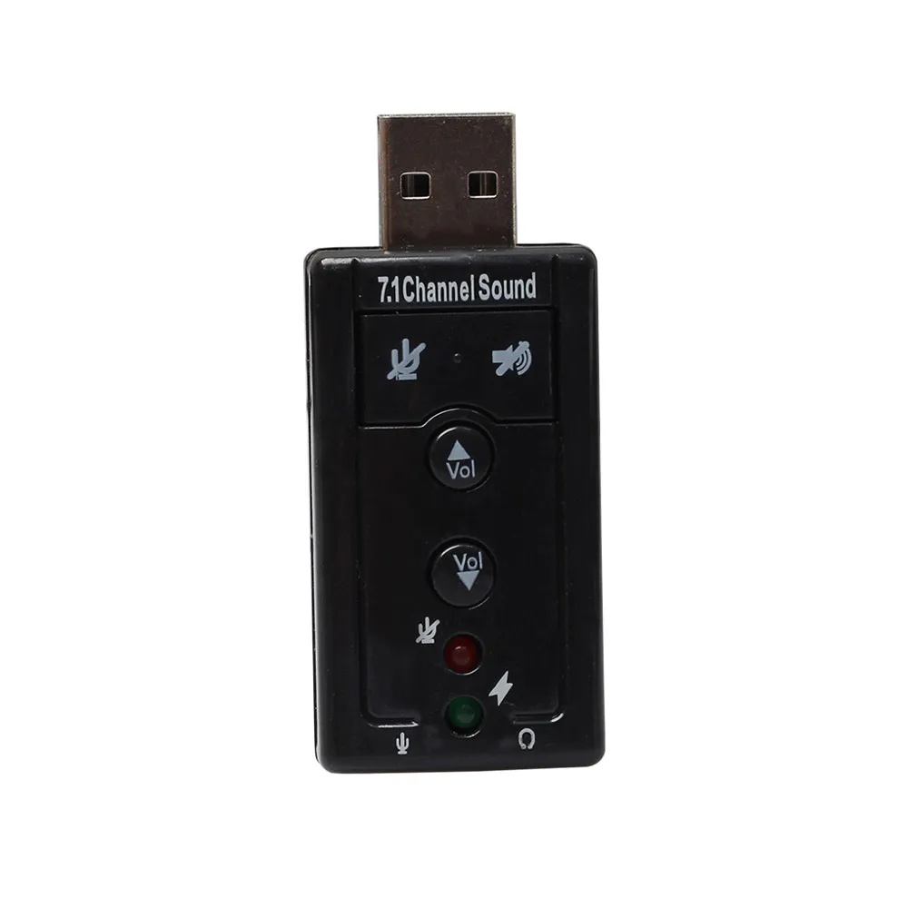 Новый мини USB 2 0 3D виртуальный 12 Мбит/с Внешний 7 1 канал аудио звуковой карты