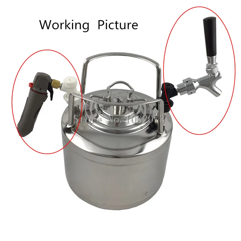 Homebrew полированный хром разливный пивной кран с СО2 бочонок зарядное устройство комплект быстрого отключения для Cornelius пивной бочонок