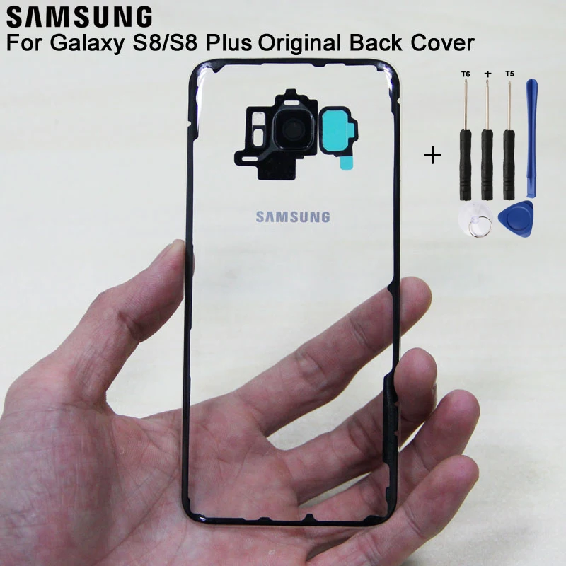 Samsung оригинальная стеклянная задняя крышка для S8 Plus + S8plus SM G955 G9500|Бамперы| |