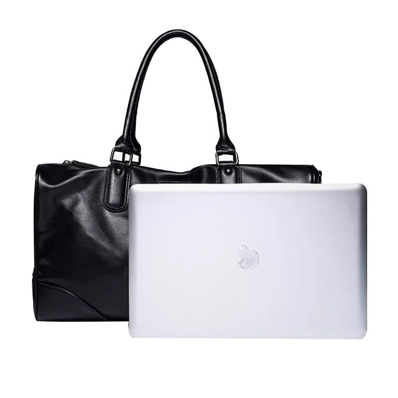 2018 Business Pouch Large Capacity Male Split Leather Weaving Totes Casual Hand Bags Multi-function Black Shoulder briefcase Bag |