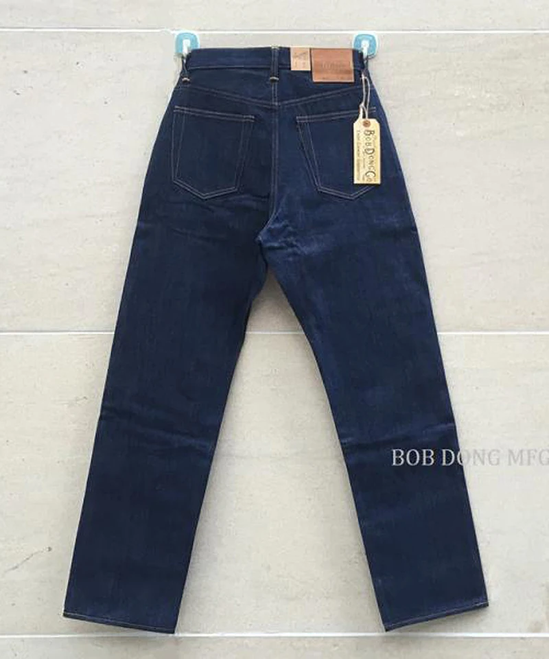 Bob Dong 14,5 oz прямые джинсы винтажные джинсовые брюки для мужчин размера плюс