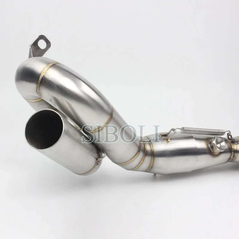 MT07 мотоцикл глушитель модифицированный скутер передняя Труба без шнуровки для