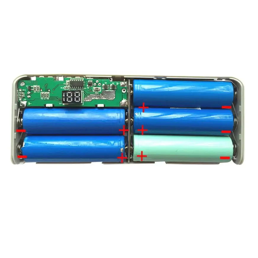 Carprie Новый светодиодный дисплей 5X 18650 USB внешний аккумулятор зарядное устройство