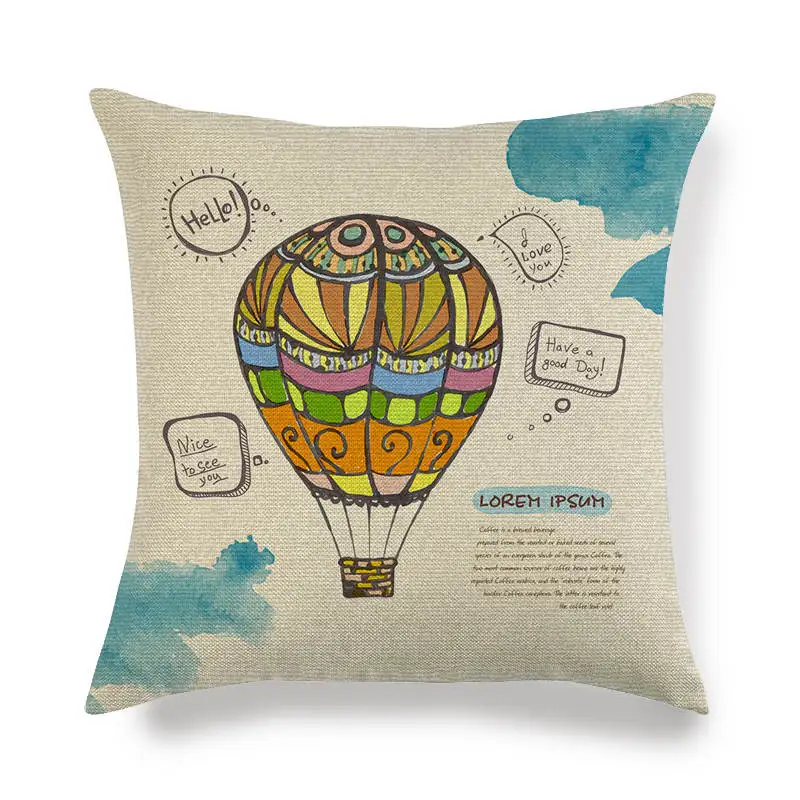 45 см * акварель воздушный шар дизайн лен/хлопок пледы наволочки на диване для дома
