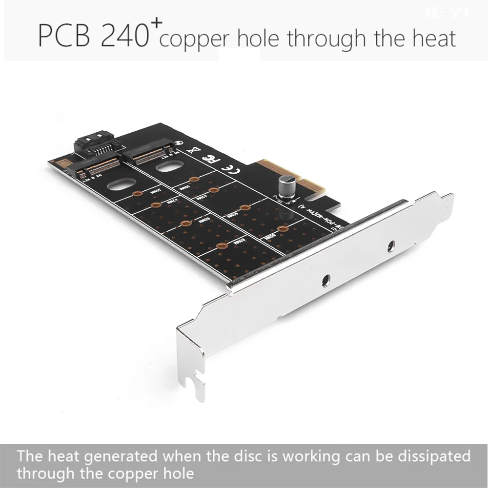 Kebidumei добавьте карты M.2 в PCIE Adapter/PCI Express NVMe SSD NGFF X4 M Key B расширения с двойным