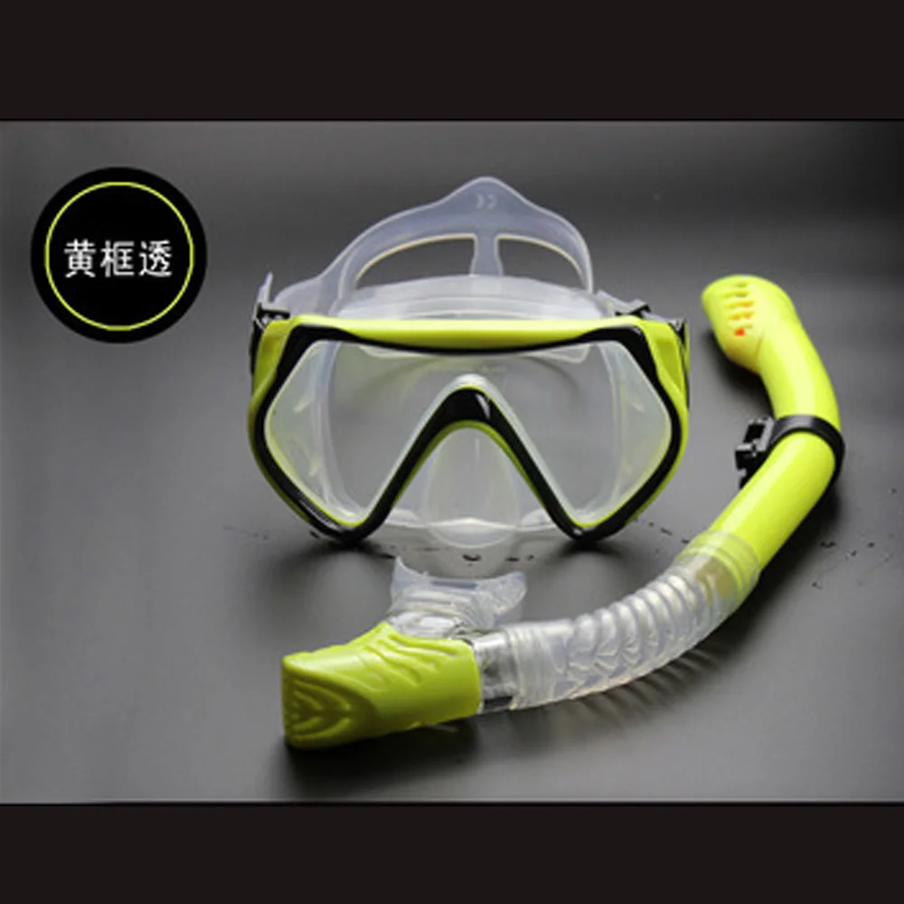 

2018 New Professional Scuba Diving Mask Snorkel Anti-Fog Goggles Glasses Set Silicone Swimming Fishing Pool Equipment 6 Color