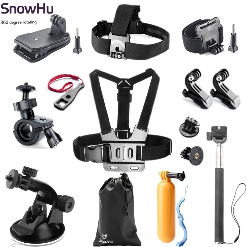 Аксессуары SnowHu для Gopro обтекаемый edition Набор Гоу про hero 9 8 7 6 5 JCAM SJ4000 Yi 4K Экшн камера