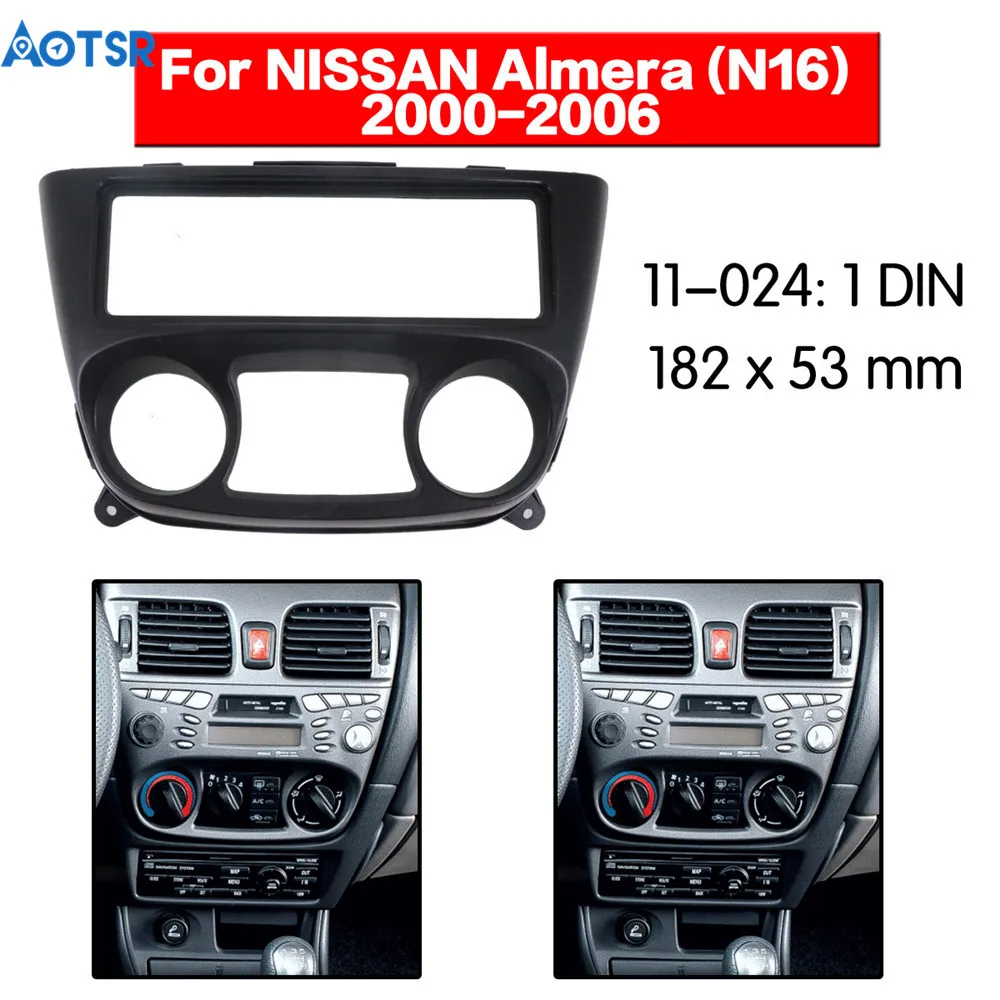 1 Din фасции Для Nissan Almera N16 2000-2006 Радио DVD стерео панель приборная панель Установка отделка комплект лица объемный каркас