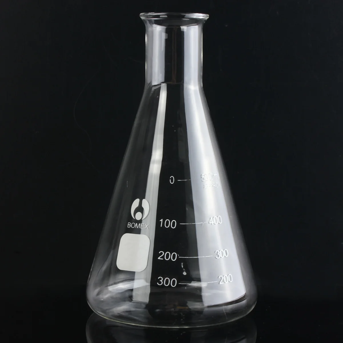 Стеклянная колба Erlenmeyer 500 мл групповые соединения лабораторные треугольные