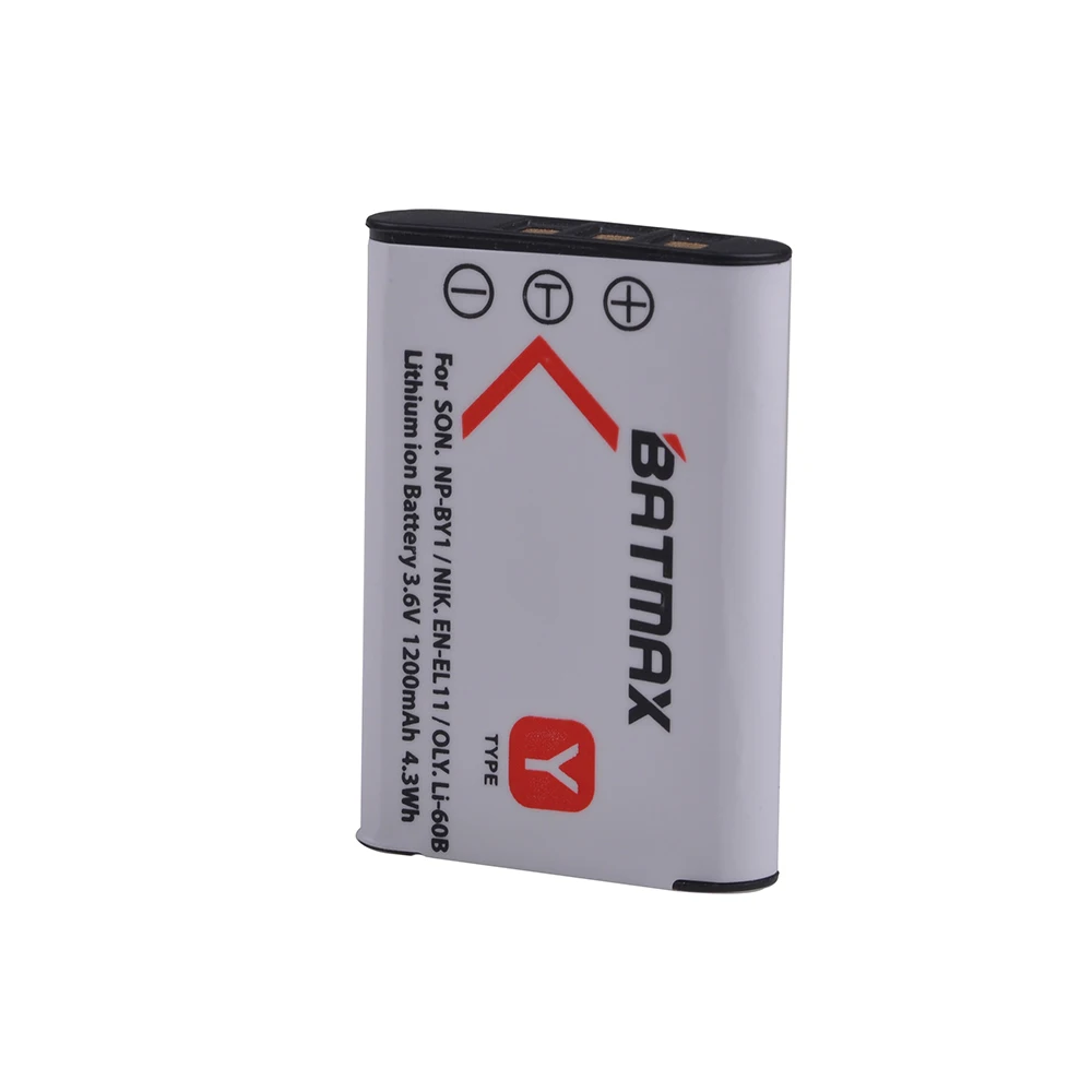 Аккумулятор Batmax 3 6 в 1200 мА · ч NP-BY1 EN-EL11 Li-60B NP BY1 для Nikon Coolpix S550 S560 Pentax M50 W60 W80 V20