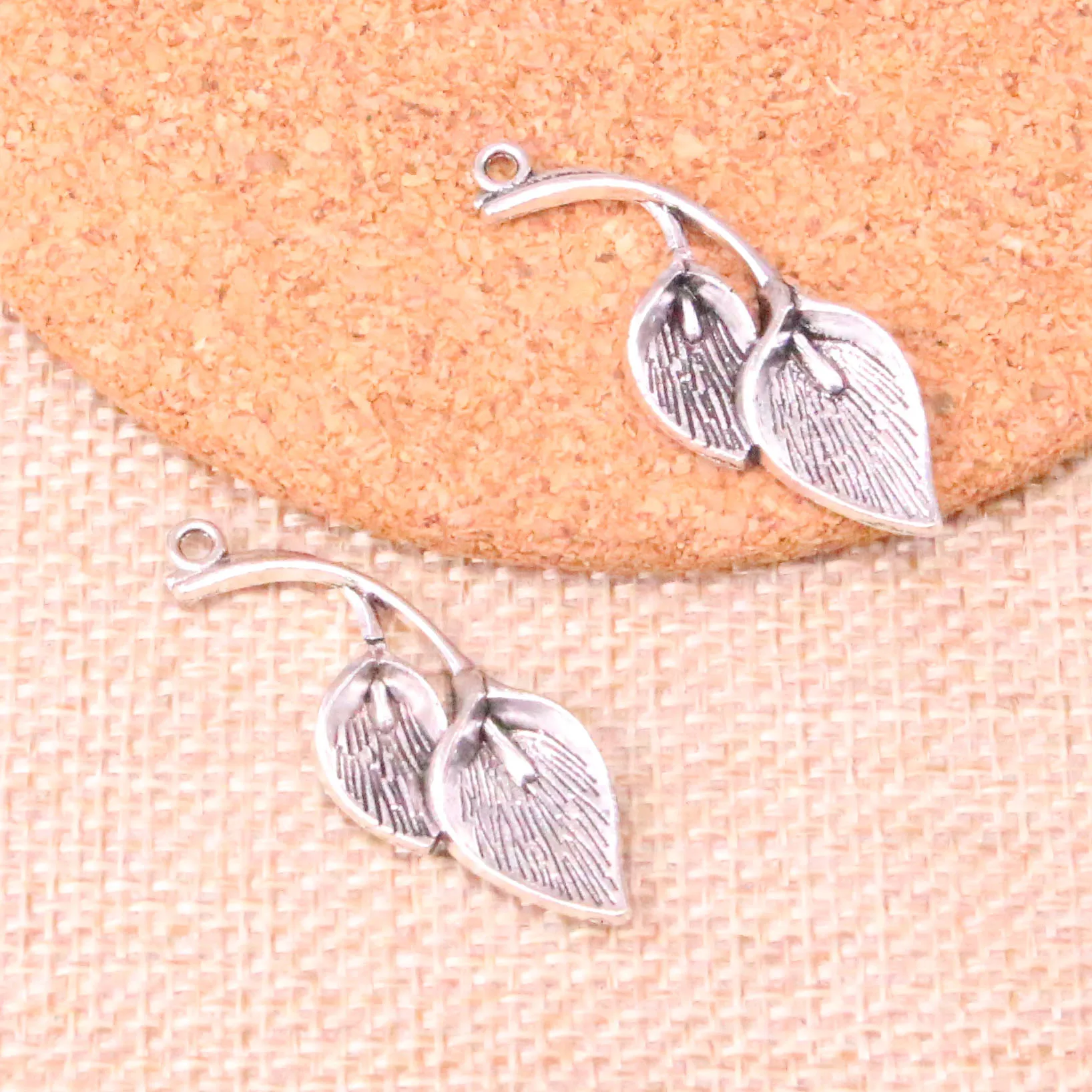 8Pcs Antique Silver leaf branch Charms Pendants For DIY Jewelry Bracelet 40*14mm | Украшения и аксессуары