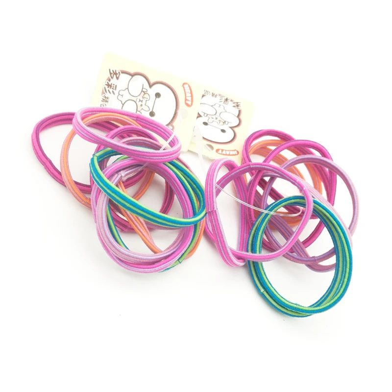 

Lot 50Pcs Accessories Colorful Child Kids Holders Elastic Hair Bands Cute Rubber Girl Tie Gum Size 3CM