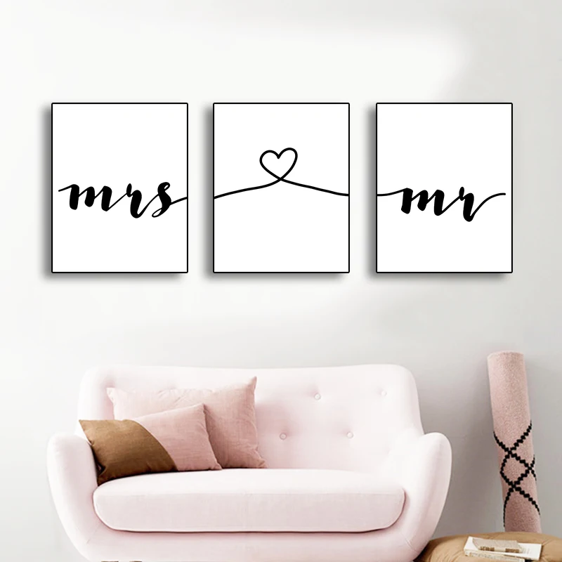 Miss You Скандинавское украшение печать на холсте фотографии постеры холст живопись