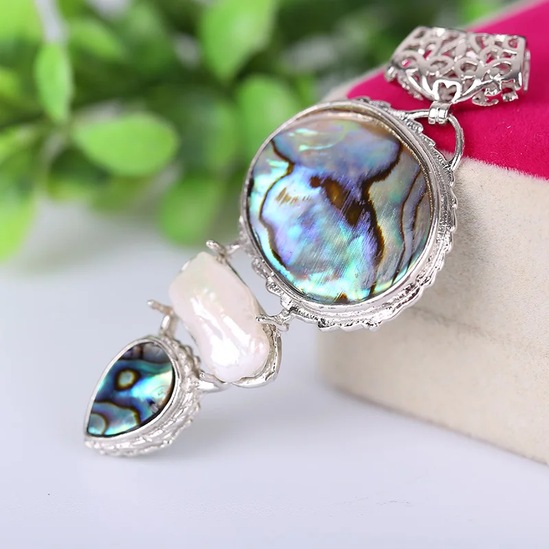 JIUDUO 925 Серебряное ожерелье Кулон Небесно-Голубой ракушка кулон предназначен для