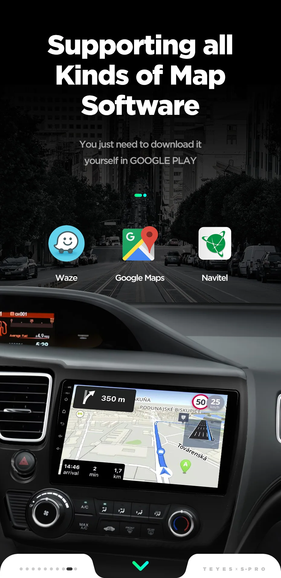 TEYES SPRO Штатная магнитола для Хонда Цивик Honda Civic 2008 2010 2011 2012 2013 Android 8.1, до 8-ЯДЕР, до 4+ 64ГБ 32EQ+ DSP 2DIN автомагнитола 2 DIN DVD GPS мультимедиа автомобиля головное устройство