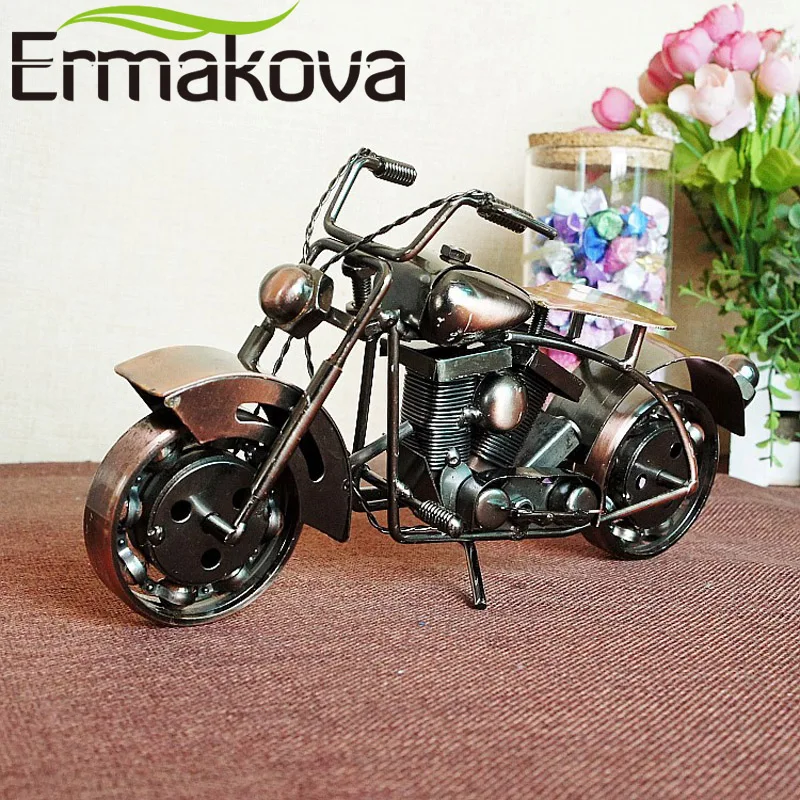 ERMAKOVA 26 см (10 2 &quot) винтажный металлический мотоцикл модель ручной работы Тяжелый