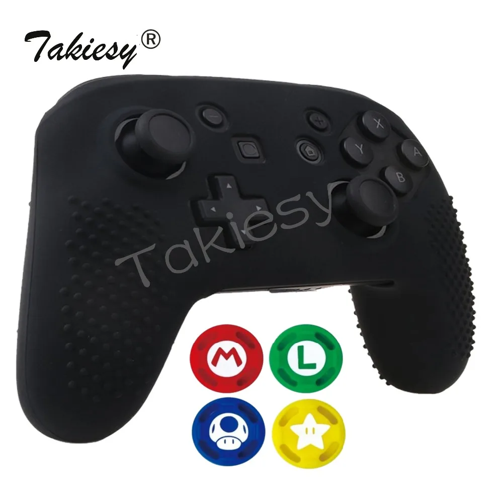 Силиконовый чехол 5 в 1 для Nintendo Switch Pro с противоскользящим мягким контроллером NS NX