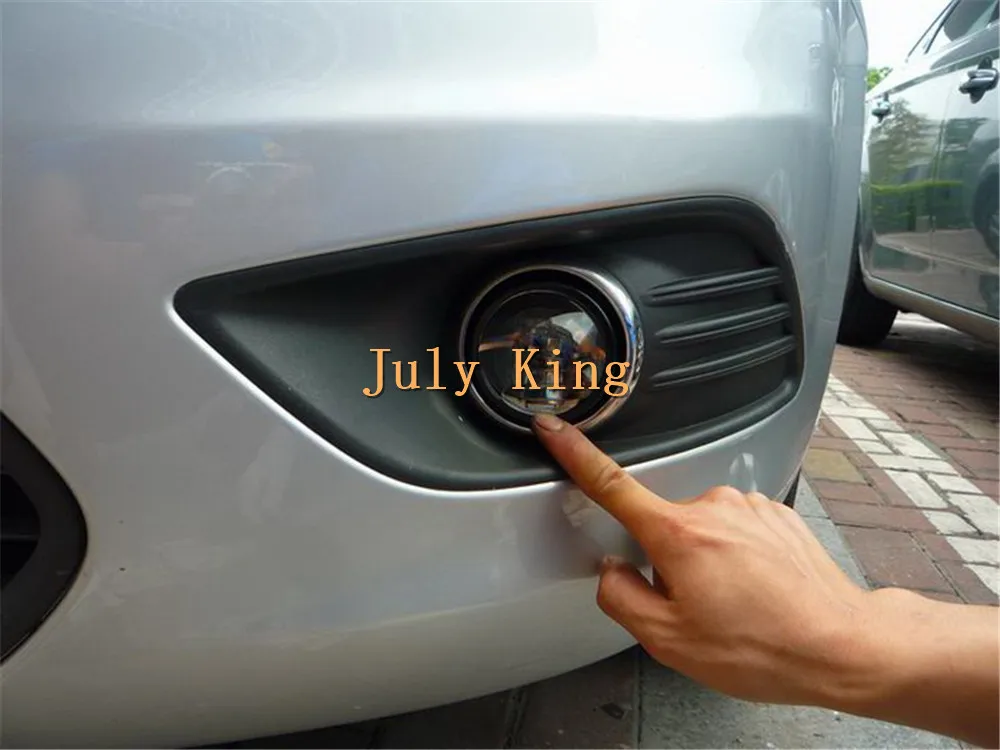 July King бифокальные линзы Противотуманные фары в сборе+ кольца ангельские глазки DRL чехол для VW Caddy III Golf Jetta Sagitar Eos Tiguan Touran Seat