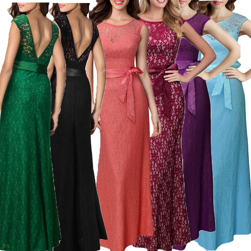 2016 горячая распродажа лето кружевном платье ну вечеринку платья длинные женщины