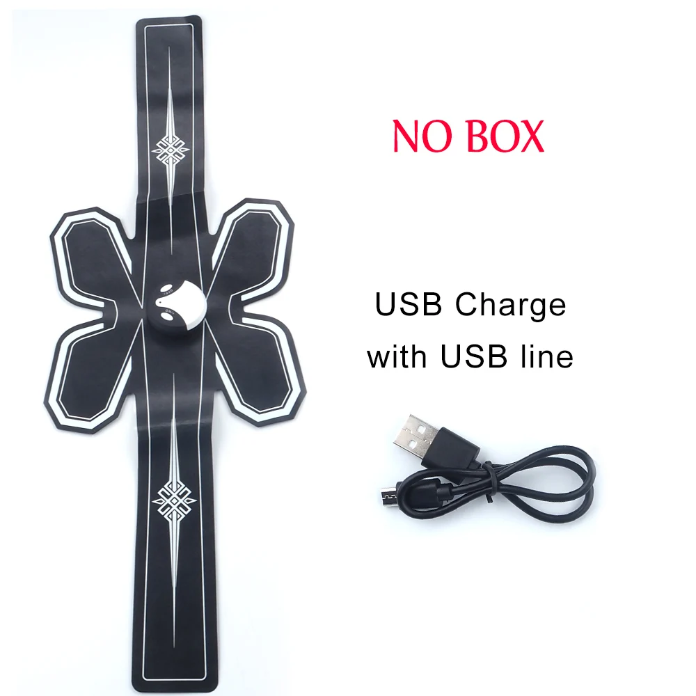 white USB No box Фитнес-тренировка, Миостимулятор для мышц EMS, стимулятор живота, Электрический пояс для похудения, массажный перезаряжаемый стимулятор мышц - Цвет: white USB No box