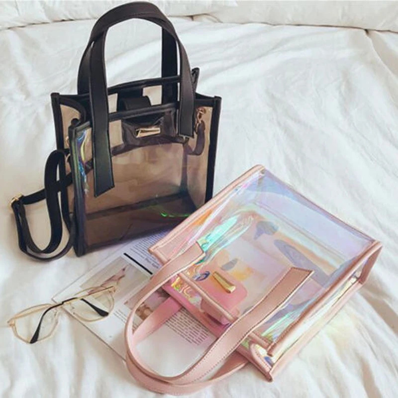Дамские сумочки прозрачные сумки на ремне в Корейском стиле желейные конфетные
