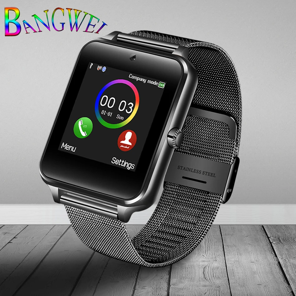 BANGWEI Смарт-часы длительное время ожидания Bluetooth музыкальный плеер Сидячий